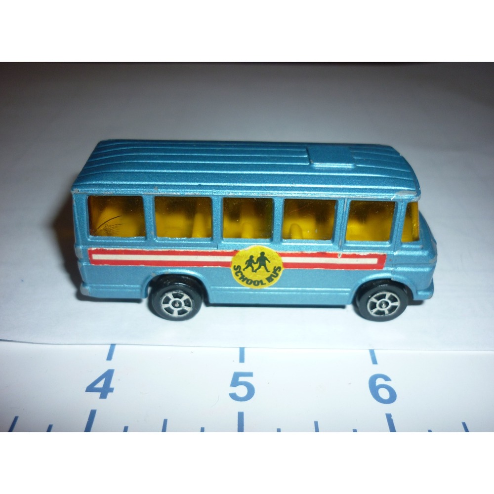 Vintage Corgi Juniors Mercedes-Benz School Bus Diecast Blue Made in‎ GB
